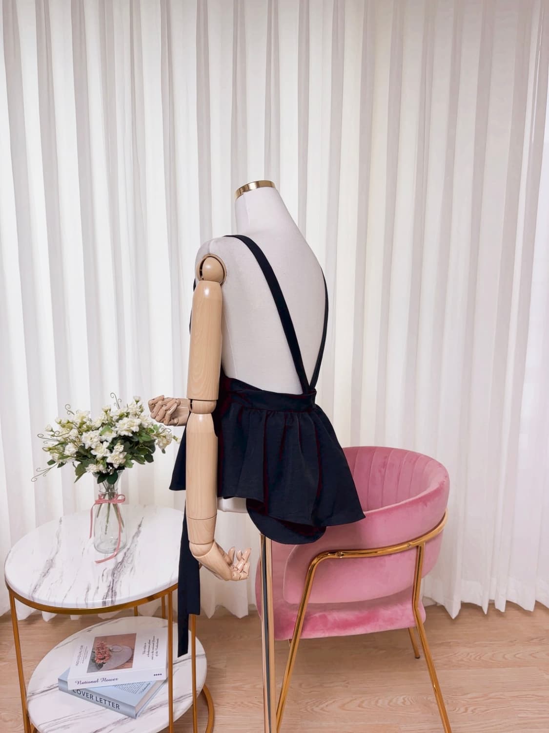 리본  프릴 뷔스티에 블라우스 상품이미지7