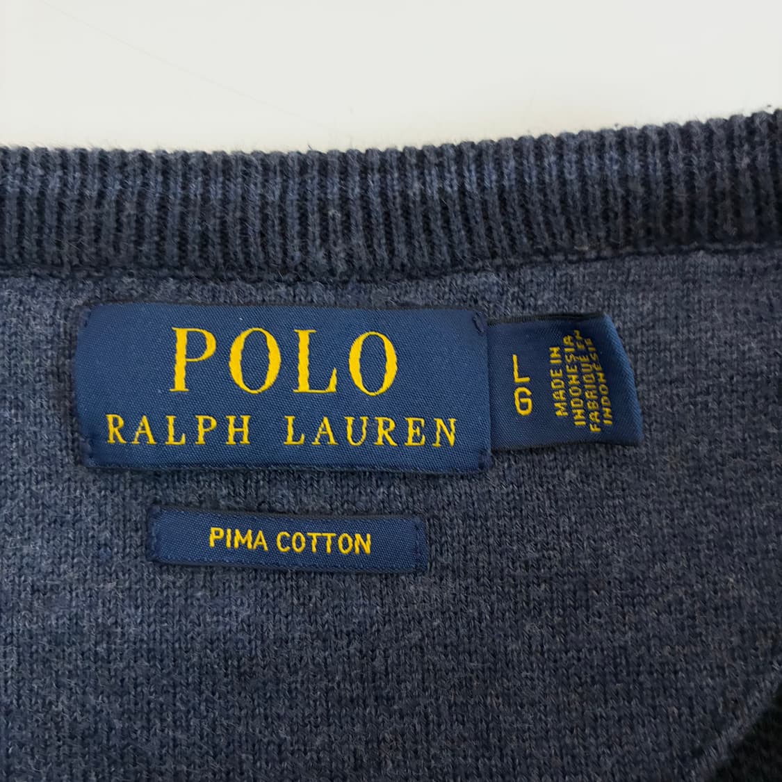 Polo   폴로 랄프로렌 자수 피마 코튼 네이비 니트 상품이미지4