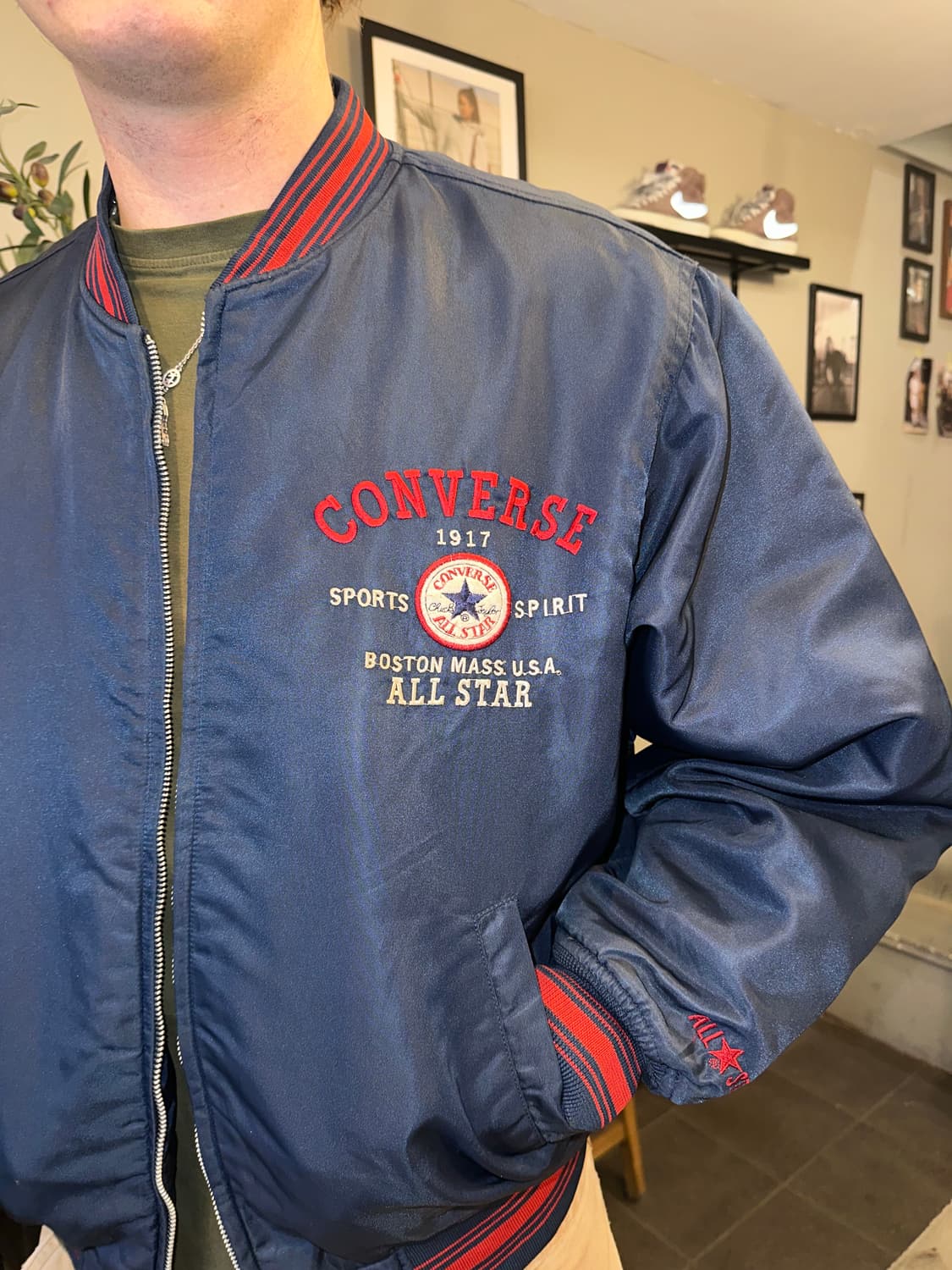 90‘s Converse big logo bomber jacket 상품이미지7