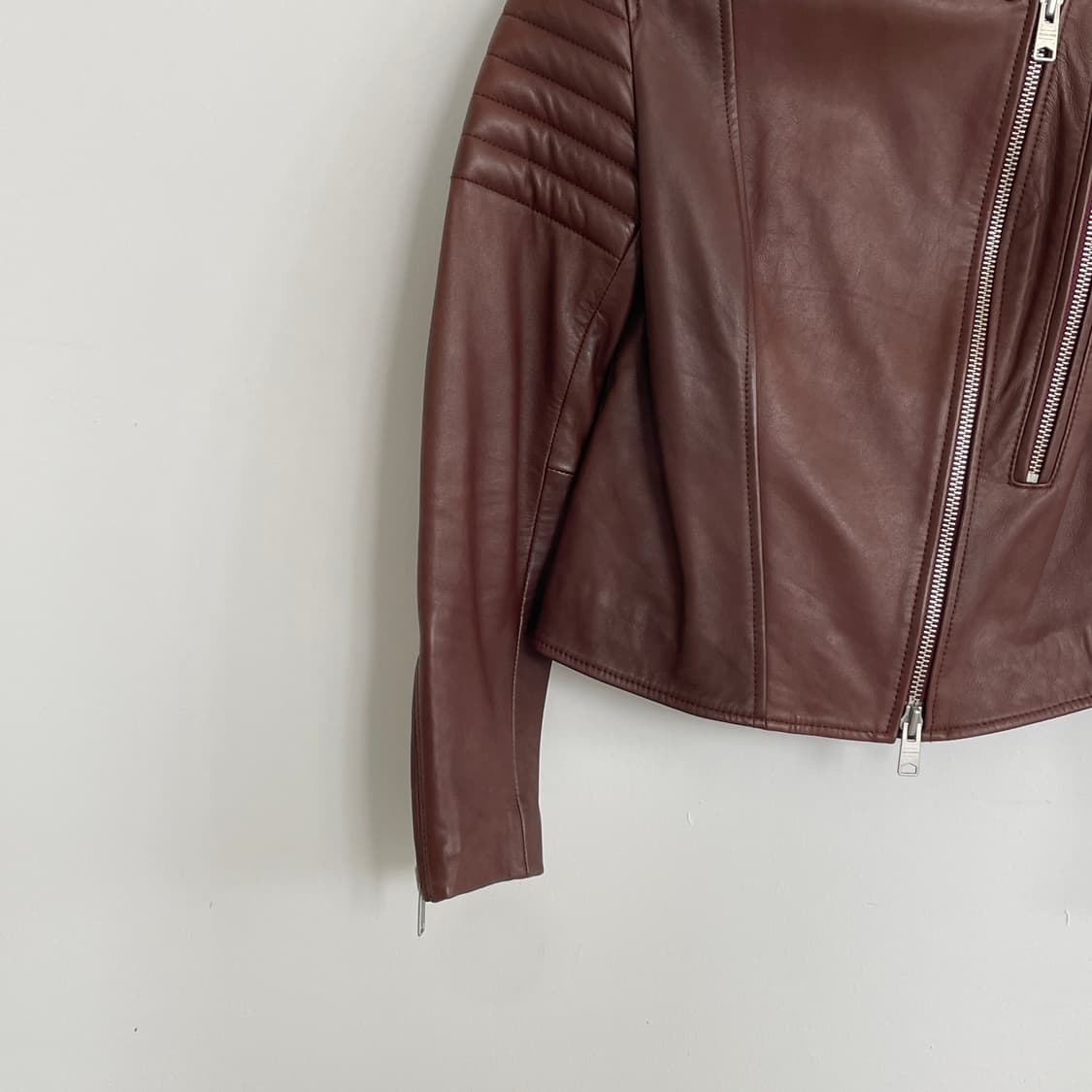 올세인츠 브라운 리얼 레더 라이더 자켓 상품이미지4