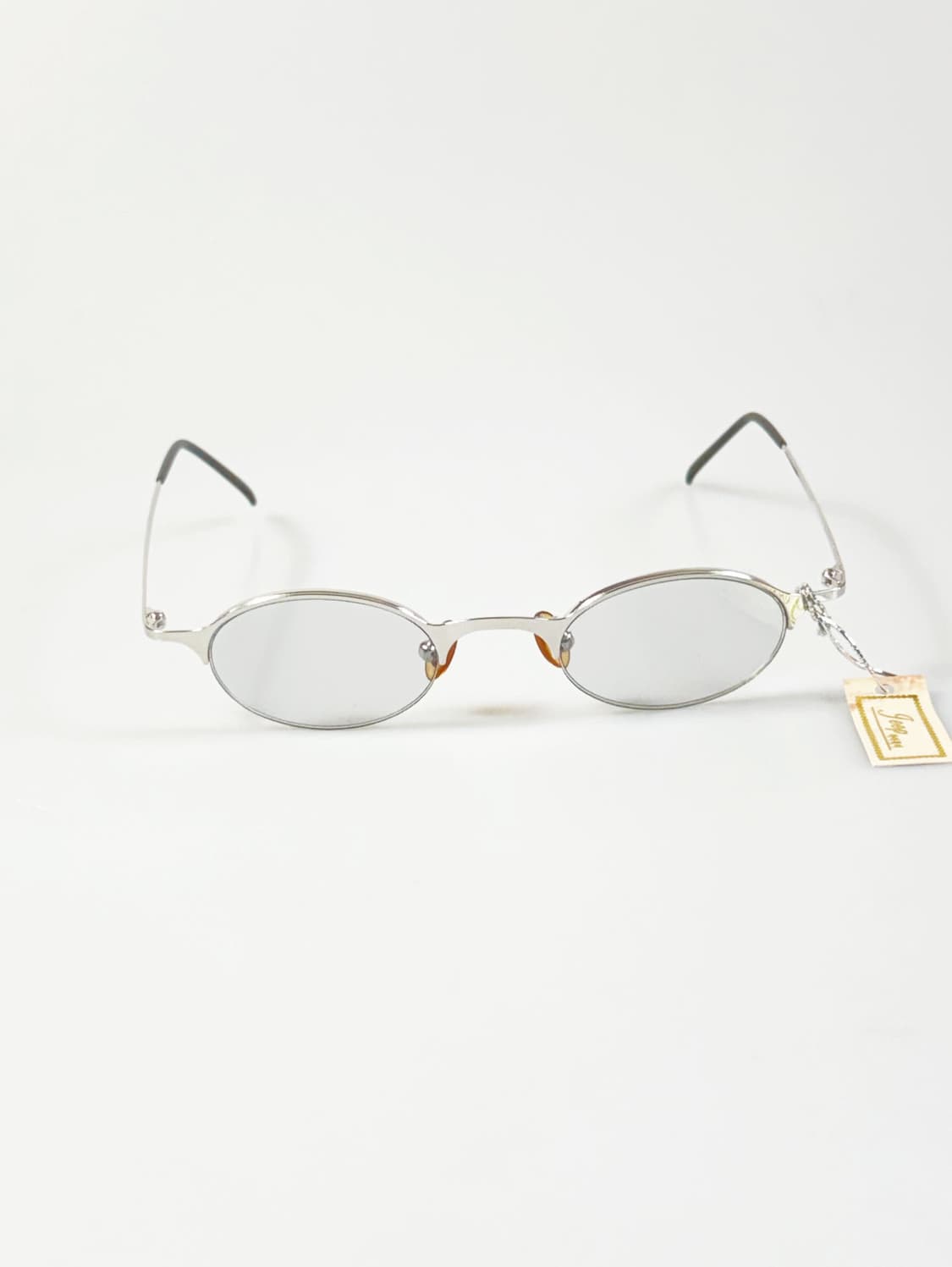 JEEP PLUS 실버 메탈 오벌 반무테 프레임 빈티지 안경 상품이미지2