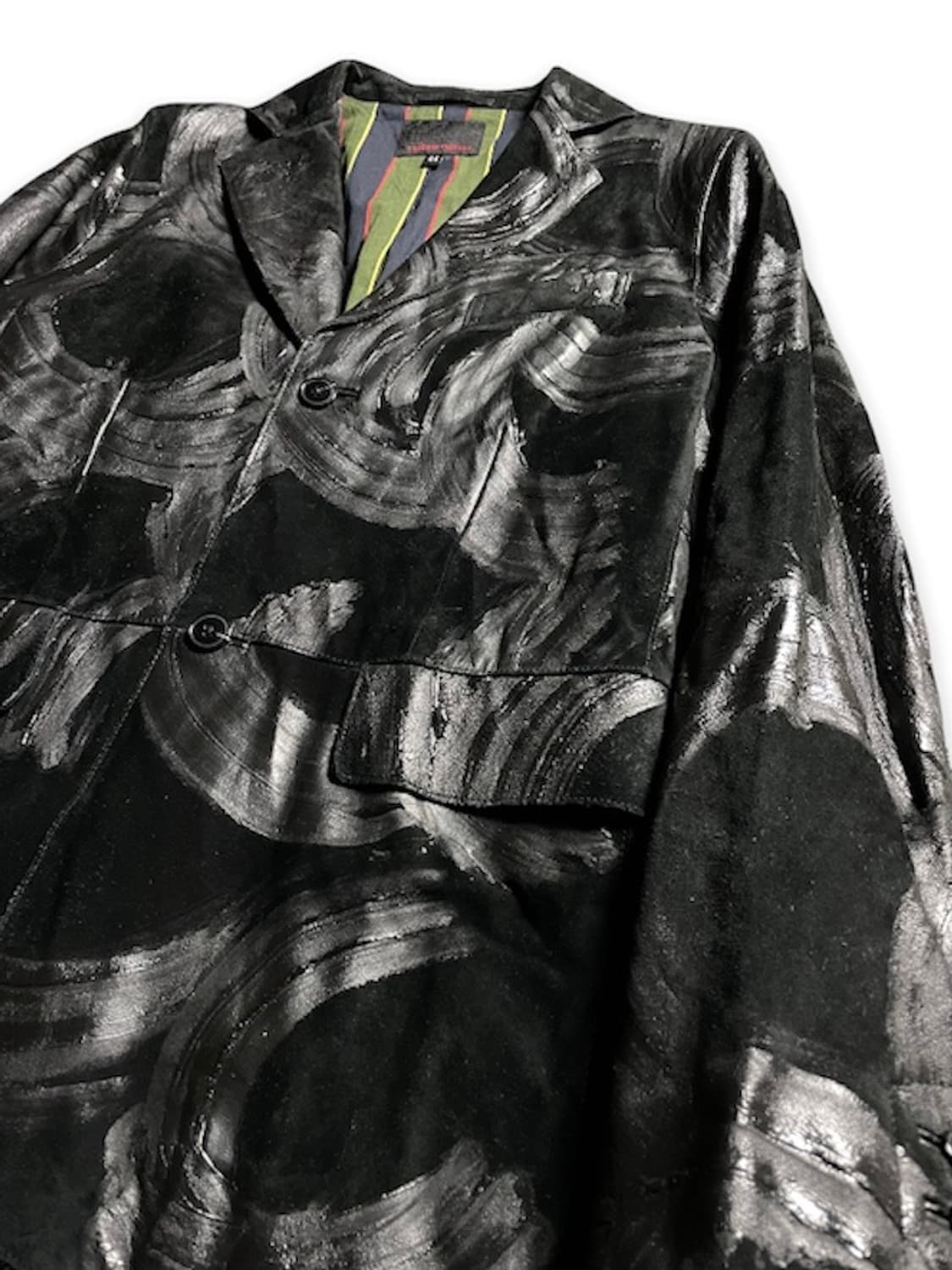 custom culture 스웨이드 레더 믹스 자켓 상품이미지3