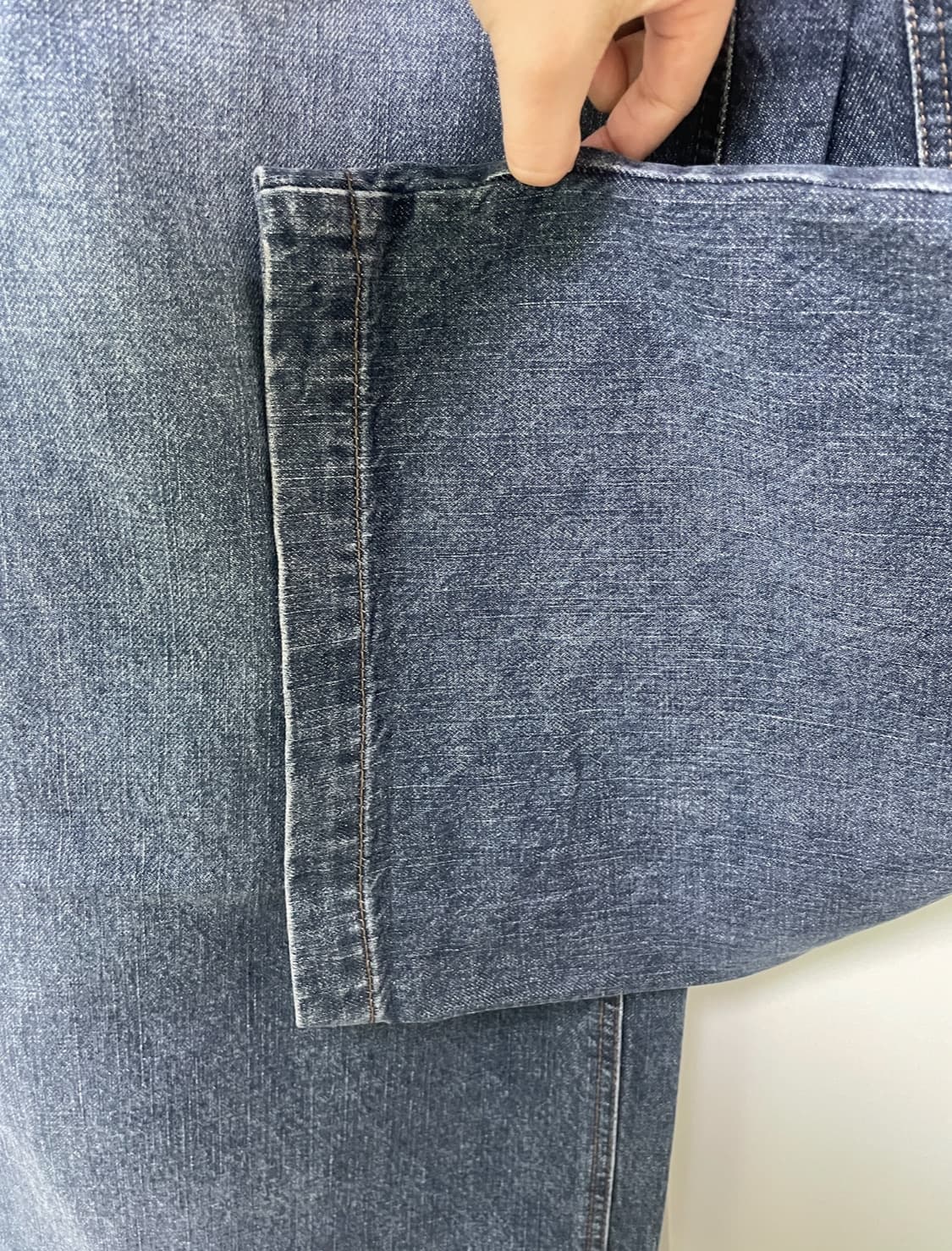 로우클래식 LOOSE-FIT JEANS_GREY BLUE 루즈핏 진 M 상품이미지7