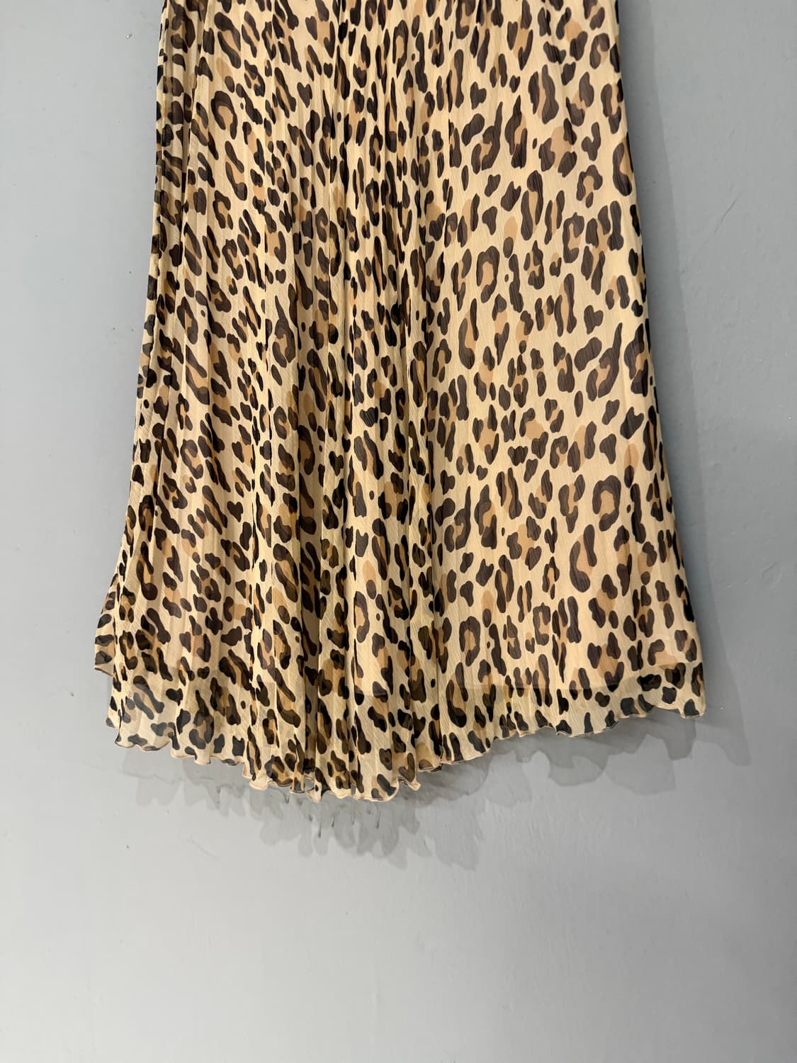 leopard pattern pleats skirt 상품이미지6