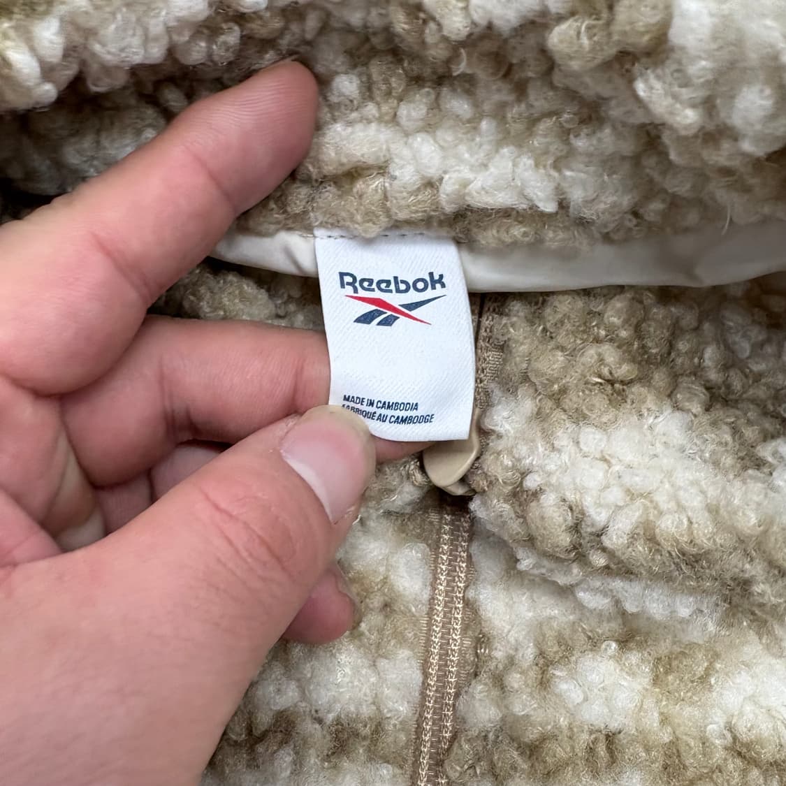 (95)리복 패턴 뽀글이 플리스 자켓 상품이미지5