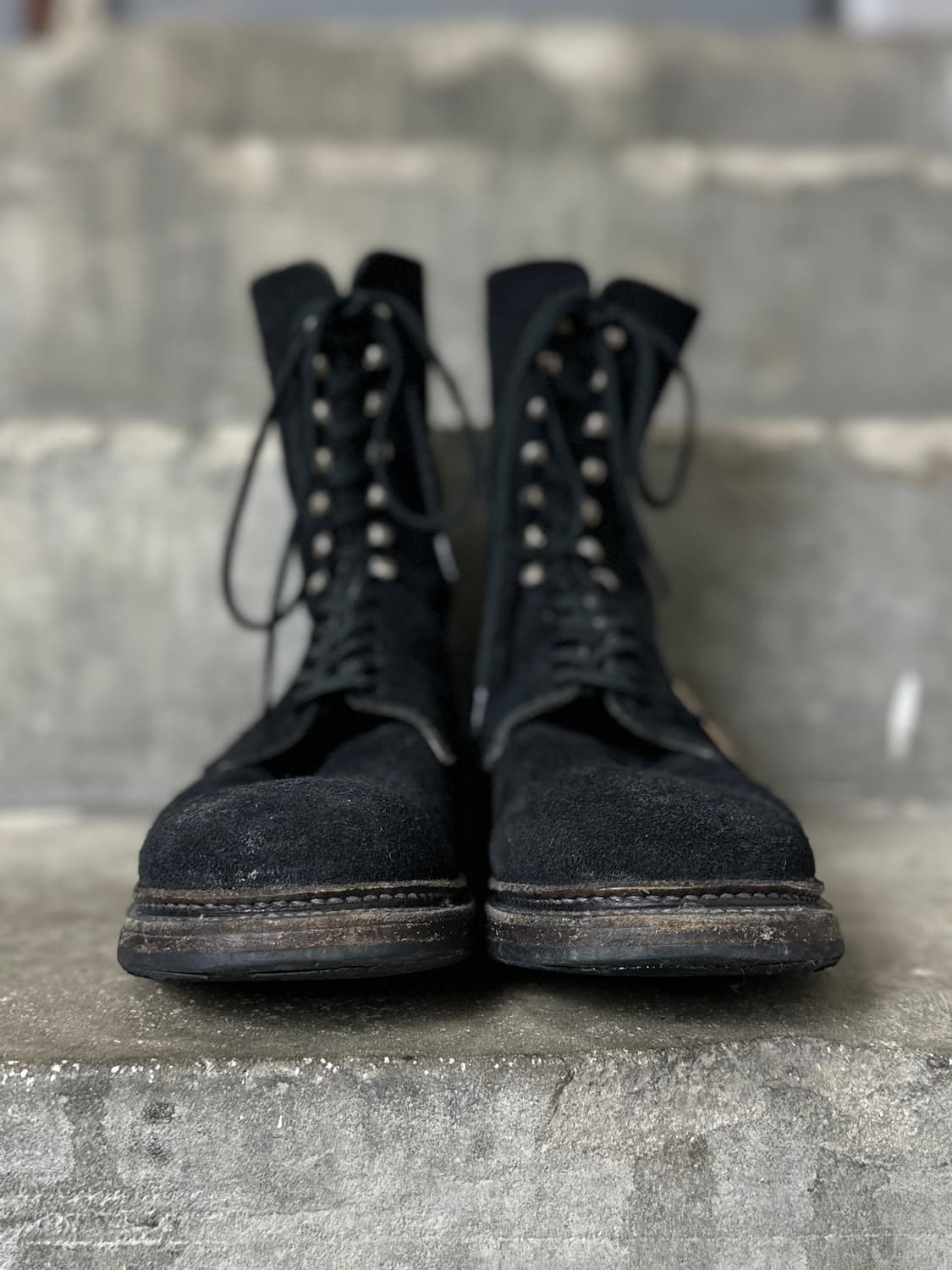 *아카이브* 10A/W 미하라 야스히로 러프아웃 스웨이드 컴뱃 부츠 상품이미지5