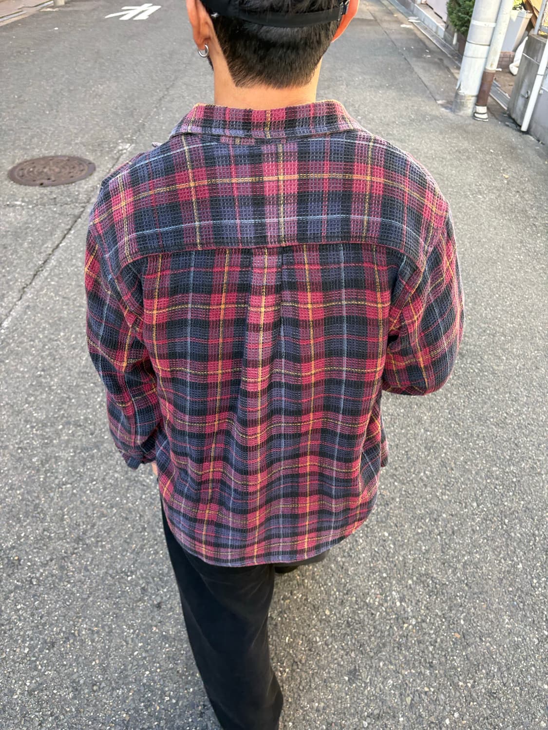 일본 빈티지 체크 셔츠 (M size) 상품이미지4