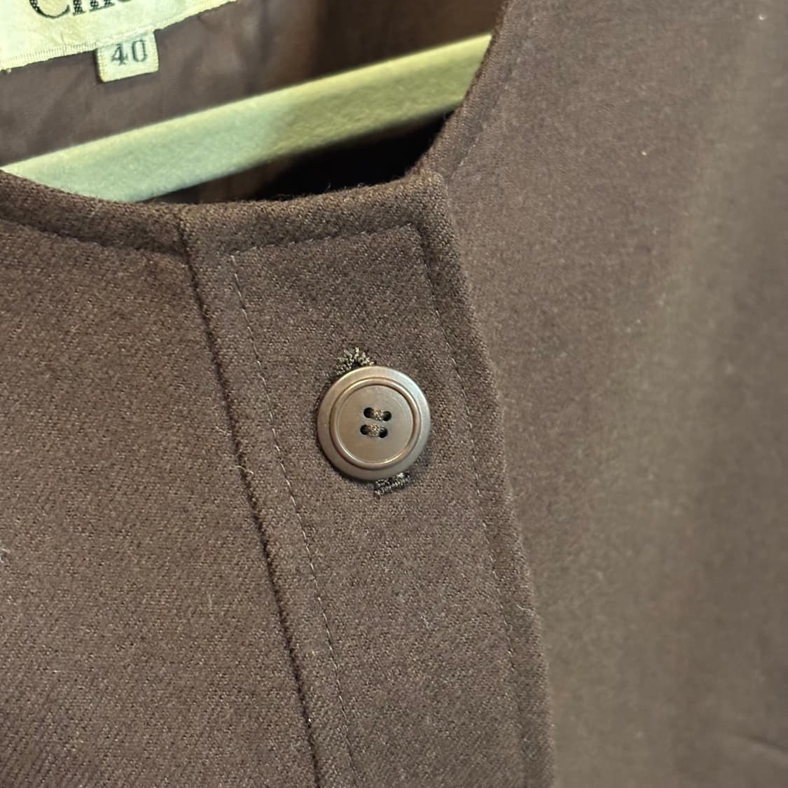 끌로에 모카 브라운 울 100% 조끼 베스트 상품이미지6