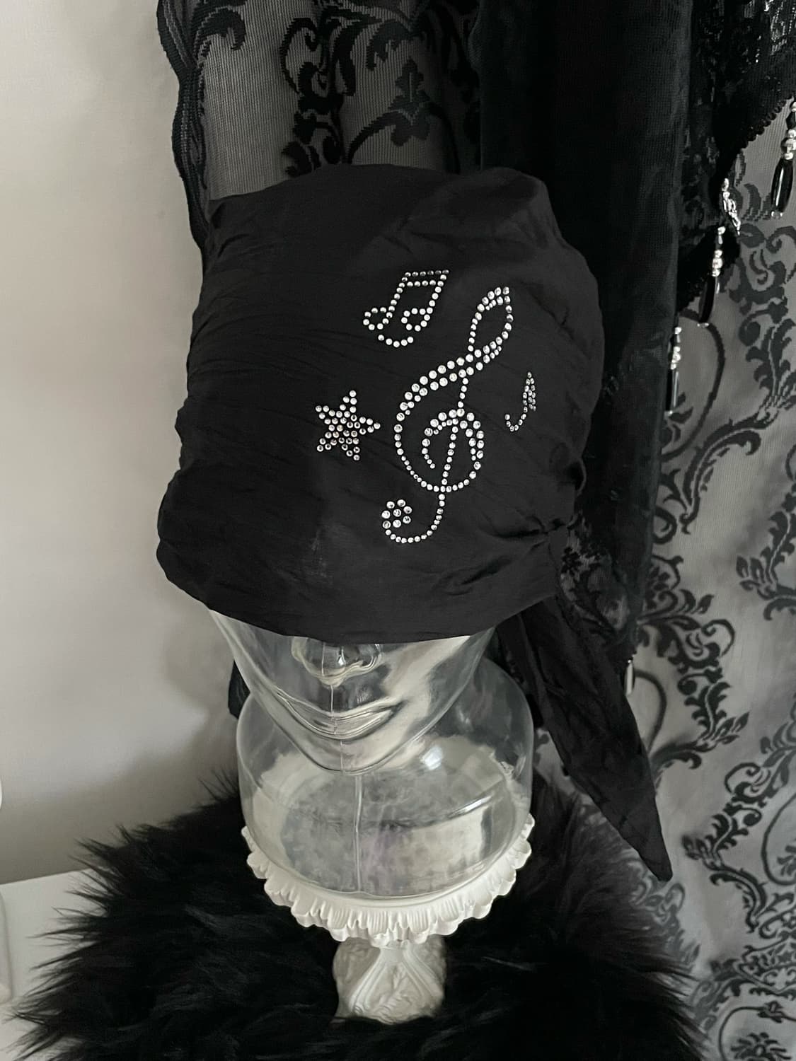 큐빅 음표 별 핫픽스 듀렉 헤어두건  상품이미지5