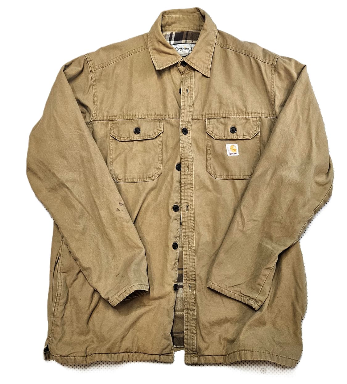 칼하트 리워크 코튼 체크 안감 워크셔츠 자켓 상품이미지1