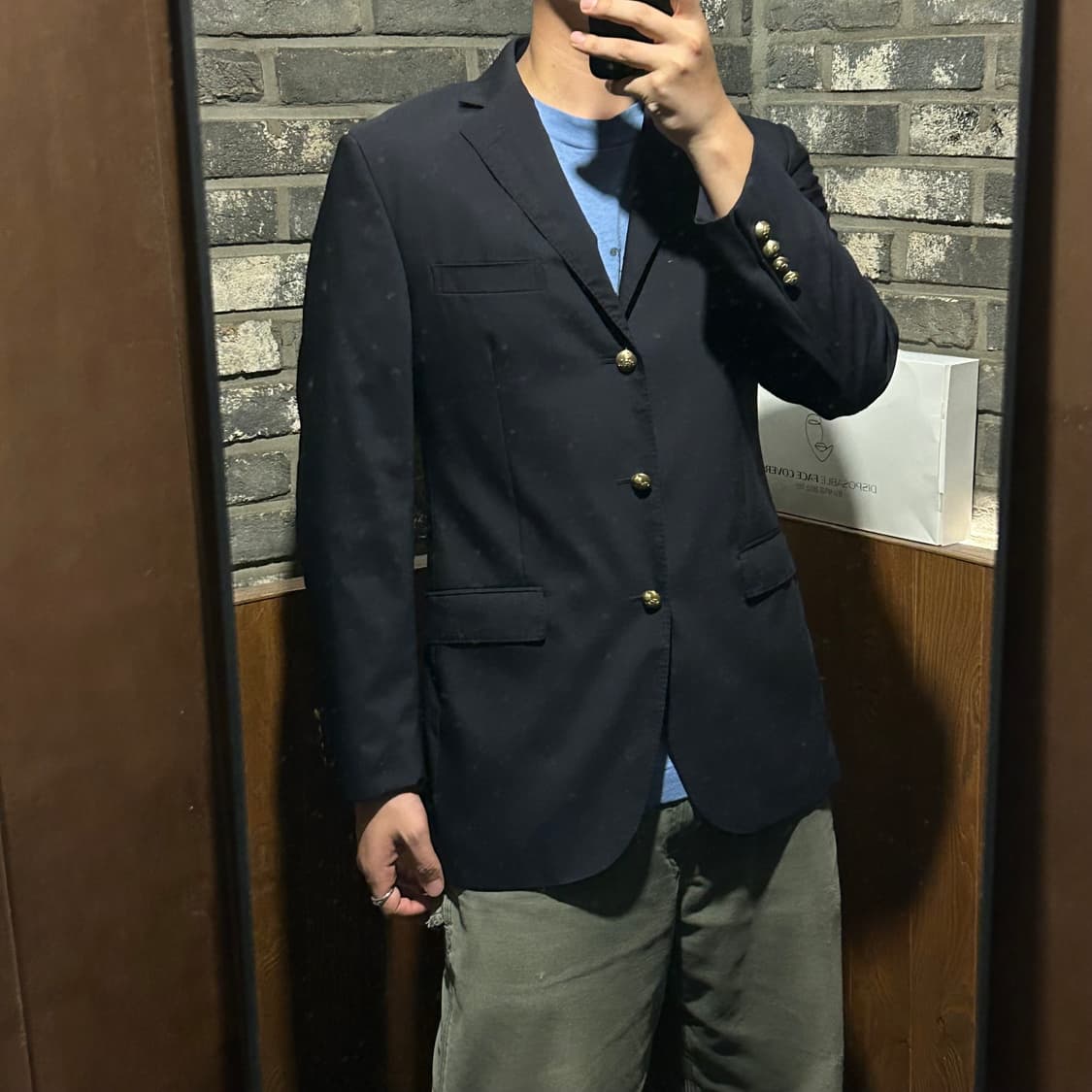 L) 폴로 랄프로렌 금장 버튼 블레이저 자켓 이탈리아 생산 상품이미지10