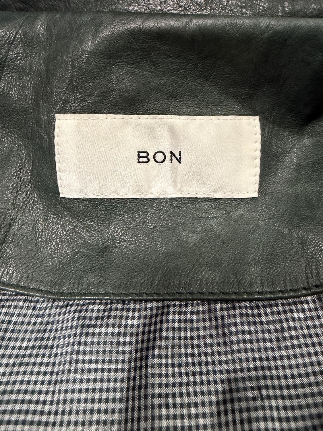 빈티지 하이넥 레더자켓  상품이미지4