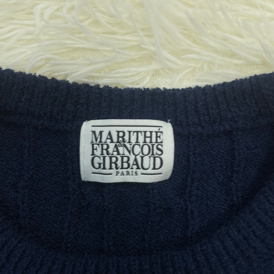 마리떼프랑소와저버 케이블 크롭 니트 네이비 상품이미지5