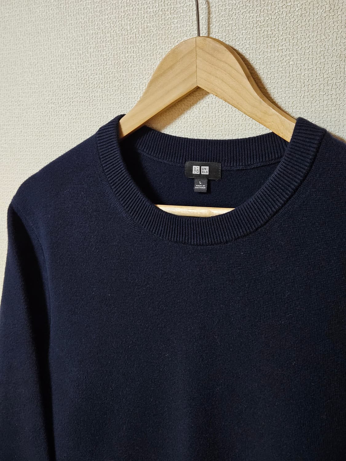 유니클로 워셔블 밀라노 립 크루넥 스웨터 니트 상품이미지1