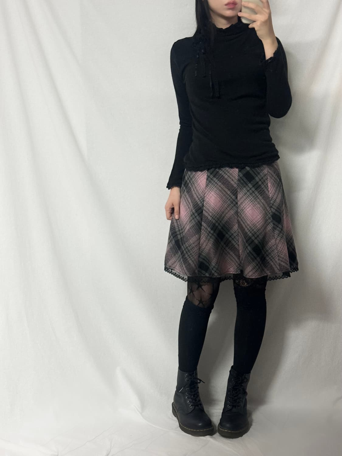 셔링 레이스 타이 폴라넥 티 상품이미지7