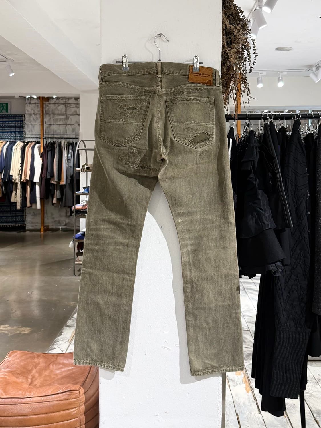 데님 앤 서플라이 카키 디스트로이드 팬츠 상품이미지4