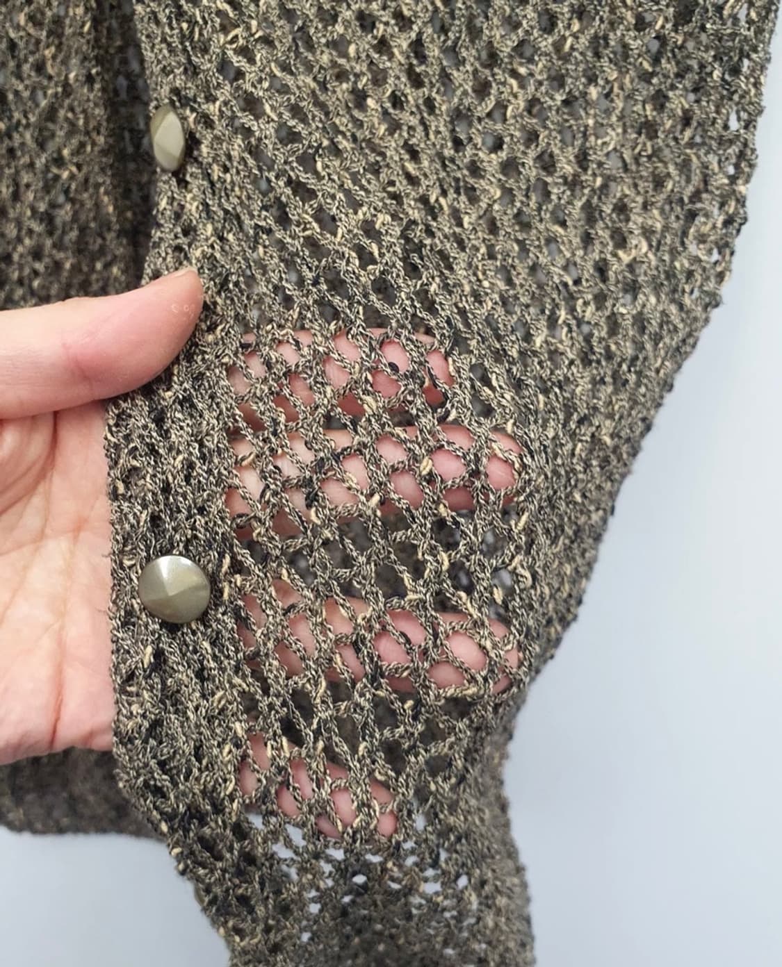 일본 빈티지 LOVELINE 브라운 니트 롱 조끼 상품이미지4