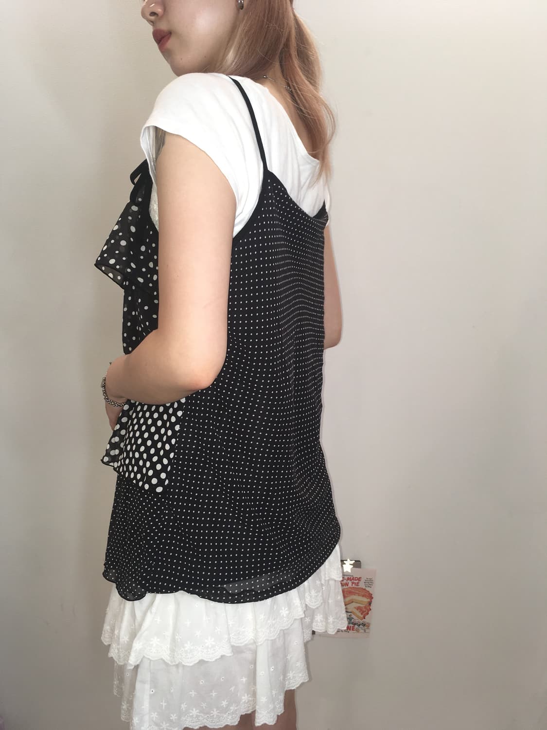 jpn vintage dot frill cancan sleeveless 상품이미지2