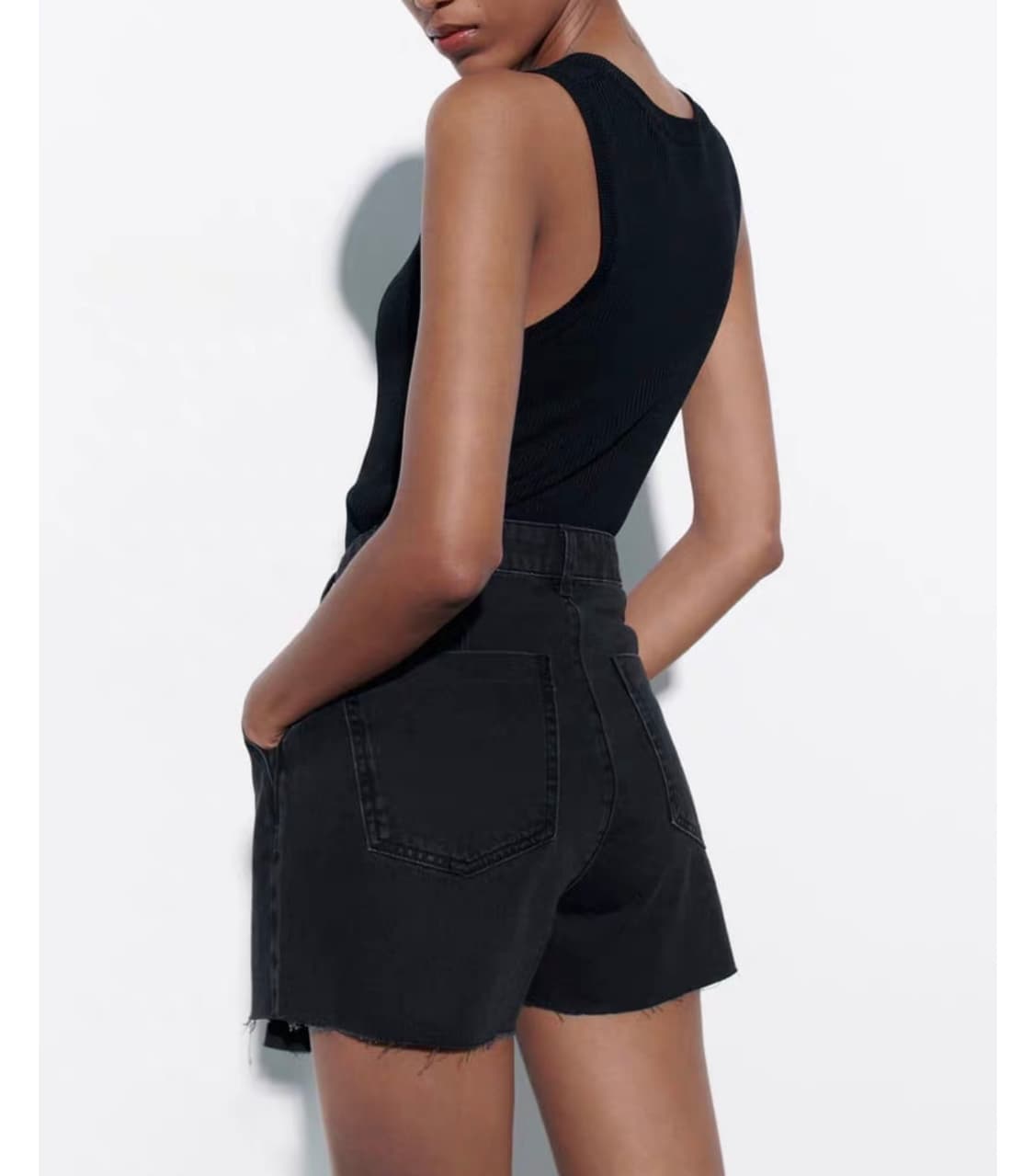 Zara 벨티드 더블데님 치마바지 상품이미지3