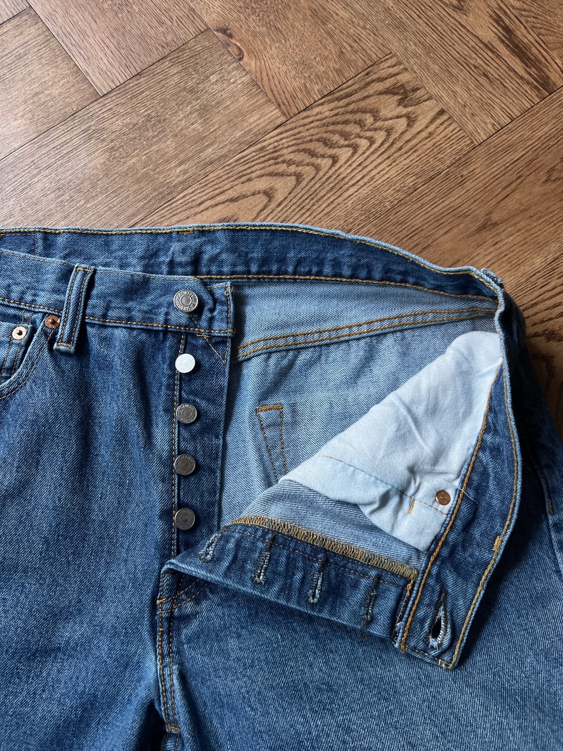 [33]리바이스 501 미디엄블루 데님 팬츠 상품이미지3