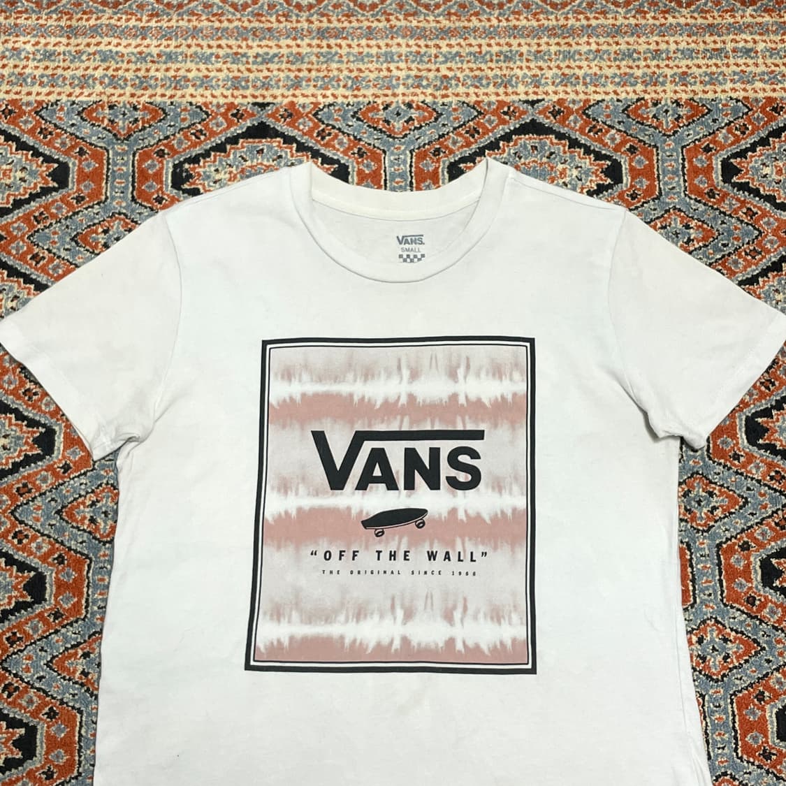 반스 프린팅 화이트 반팔티셔츠 여성S 상품이미지2