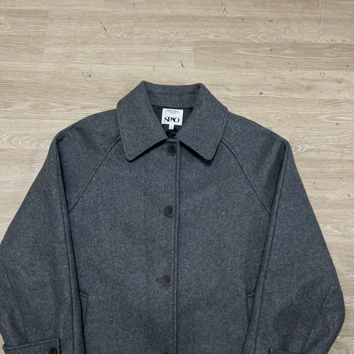 스파오 여성 벨티드 싱글 롱 맥코트 [차콜] S/90 상품이미지2