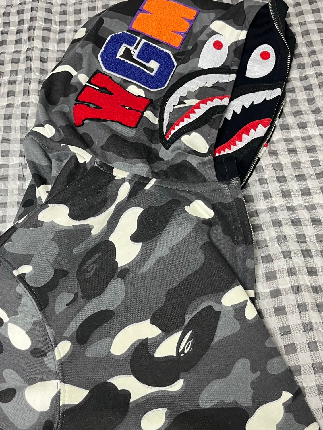 베이프 샤크 2중 지퍼 급처 상품이미지1