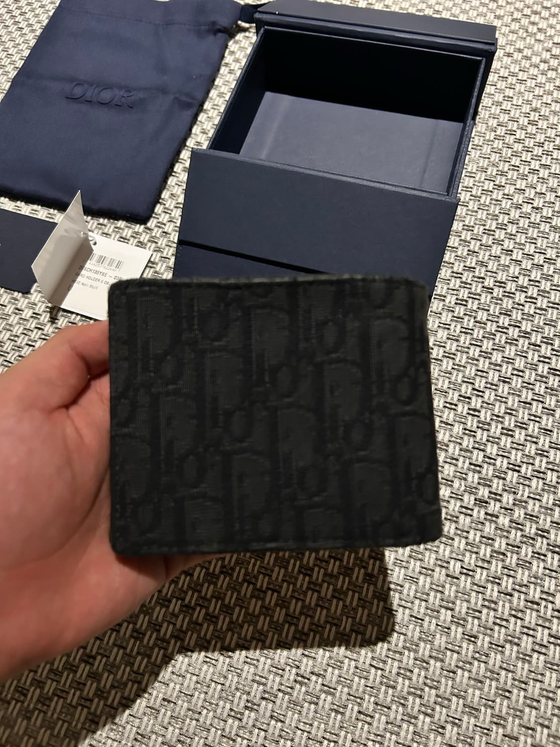 [정품] 디올 오블리크 반지갑 블랙 상품이미지3