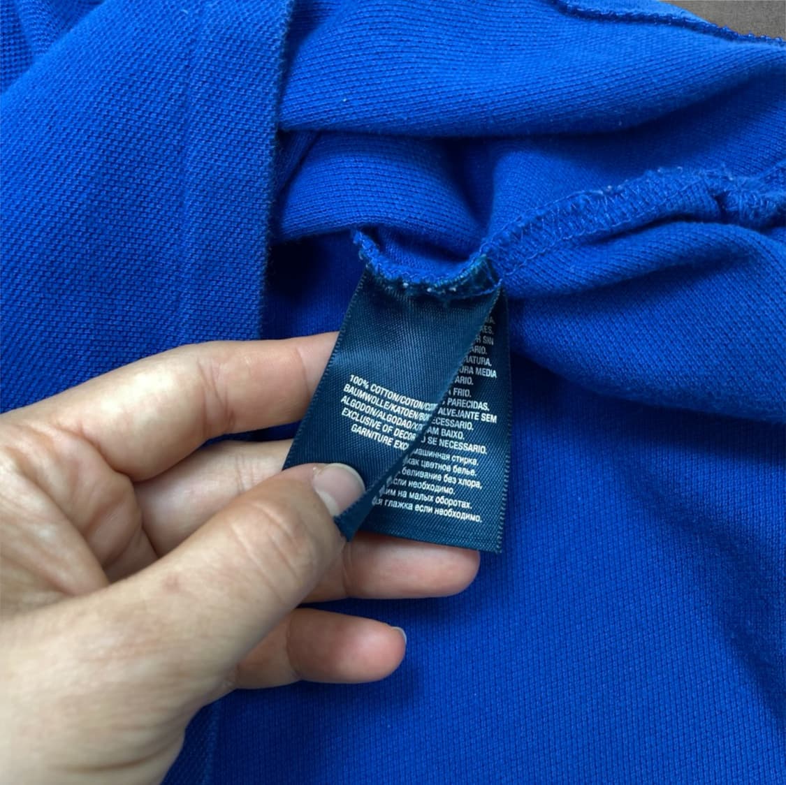 폴로 랄프로렌 블루 빅포니 긴팔 카라티 XL (18-20)  상품이미지3