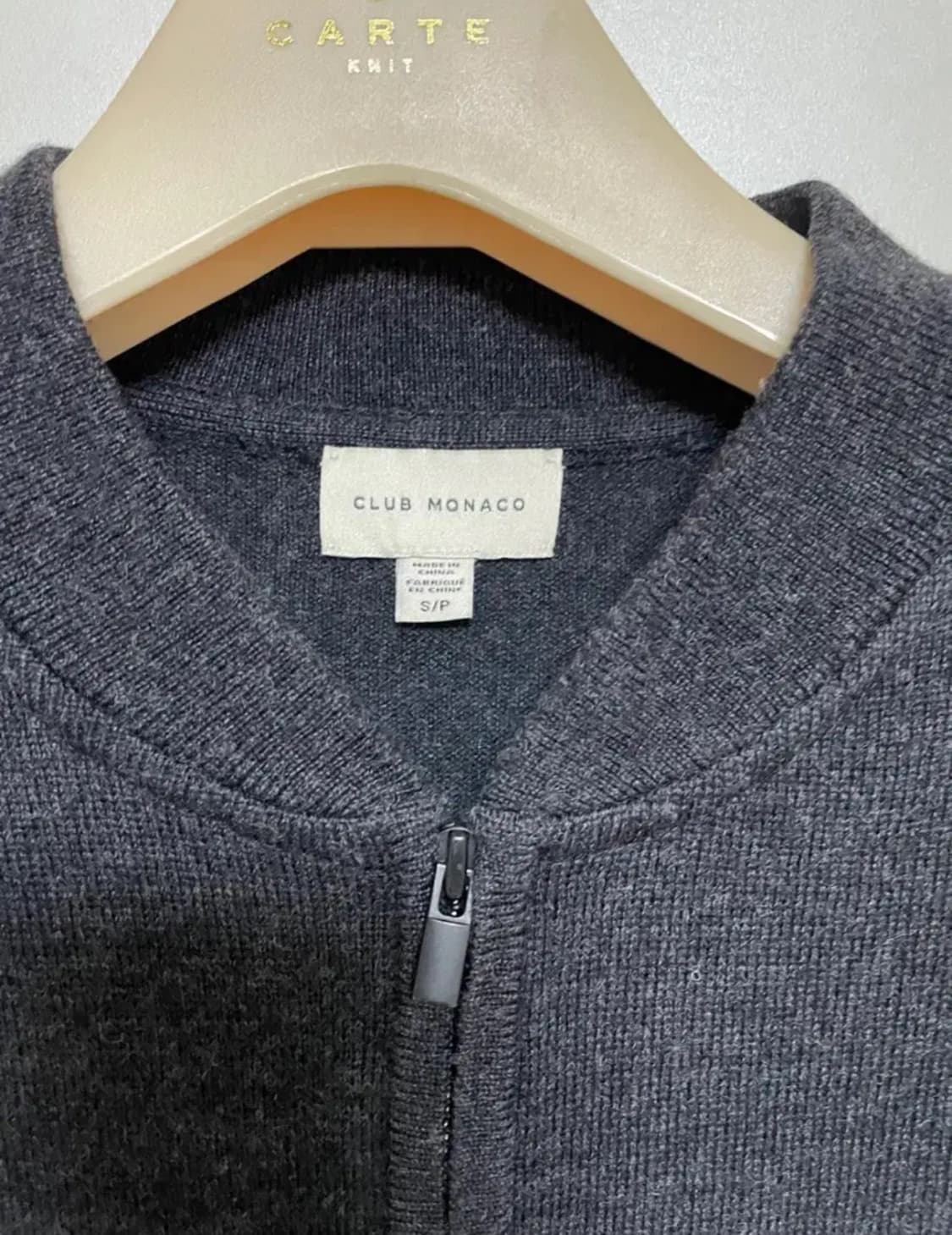 클럽모나코 남성 집업 니트 100% 울 (S size) 상품이미지2