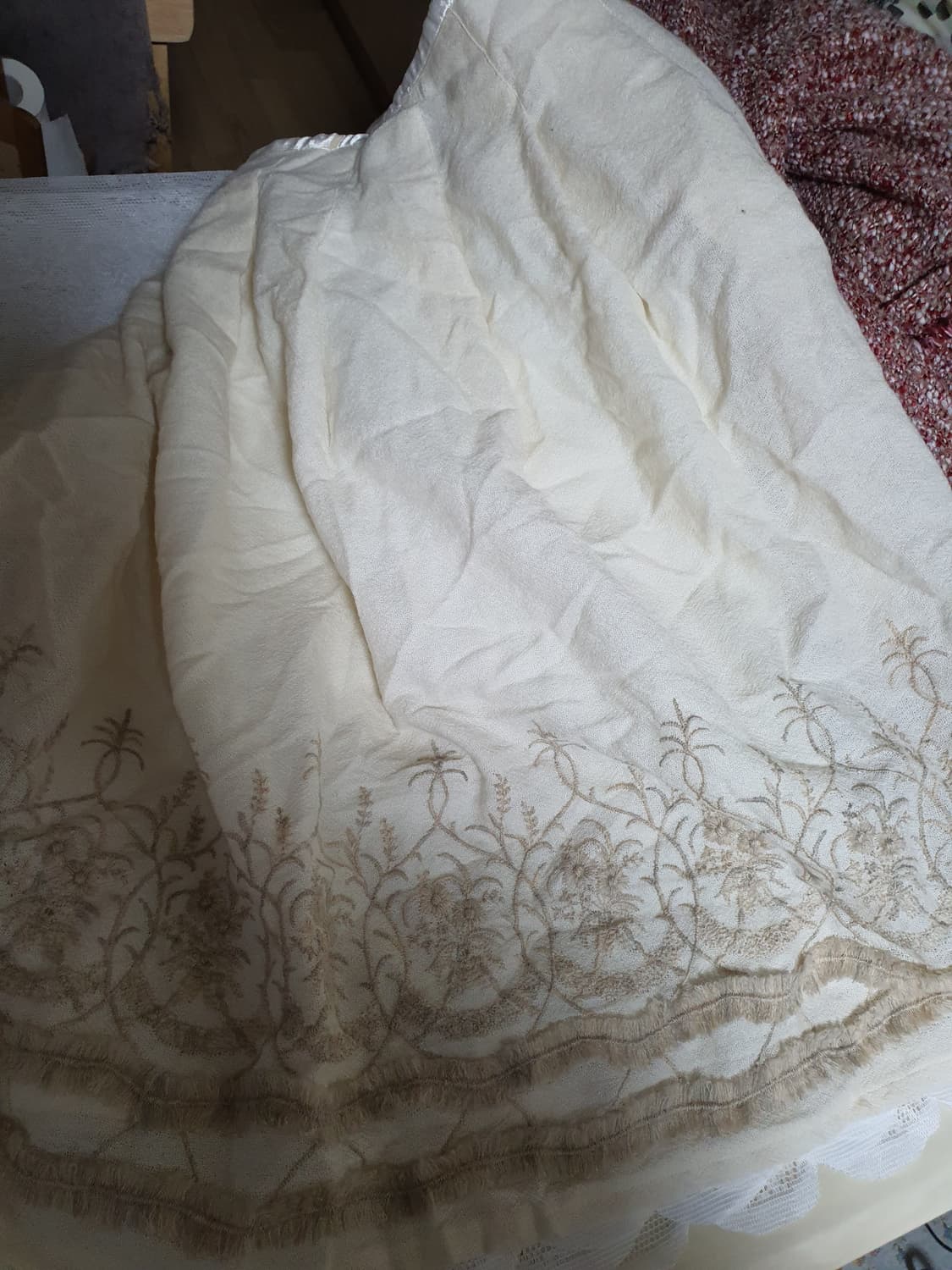 [지뢰계] 아이보리색 레이스 스커트 44 상품이미지2