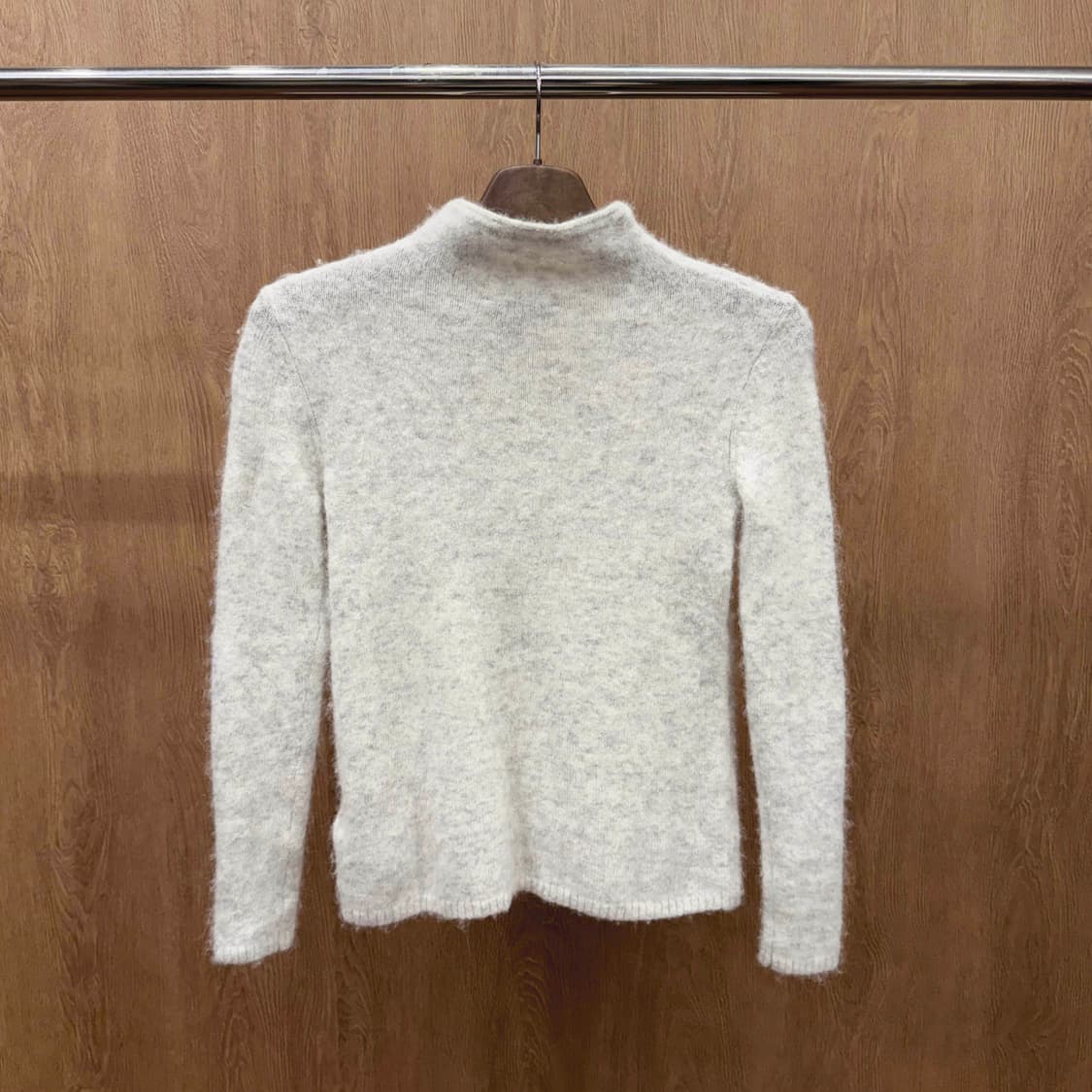 캘빈클라인 진스 울 블랜드 앙고라 터틀넥 니트 슬림핏 아이보리 상품이미지3
