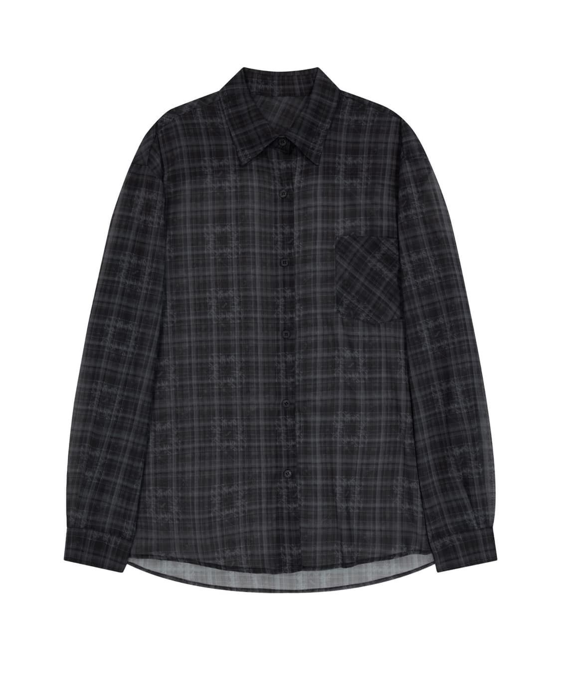  OJOS Over Check Shirts / Black 상품이미지1