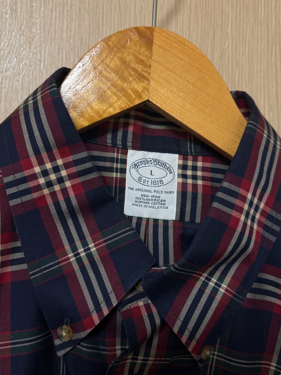 브룩스 브라더스 오리지널 폴로 체크 셔츠 상품이미지3