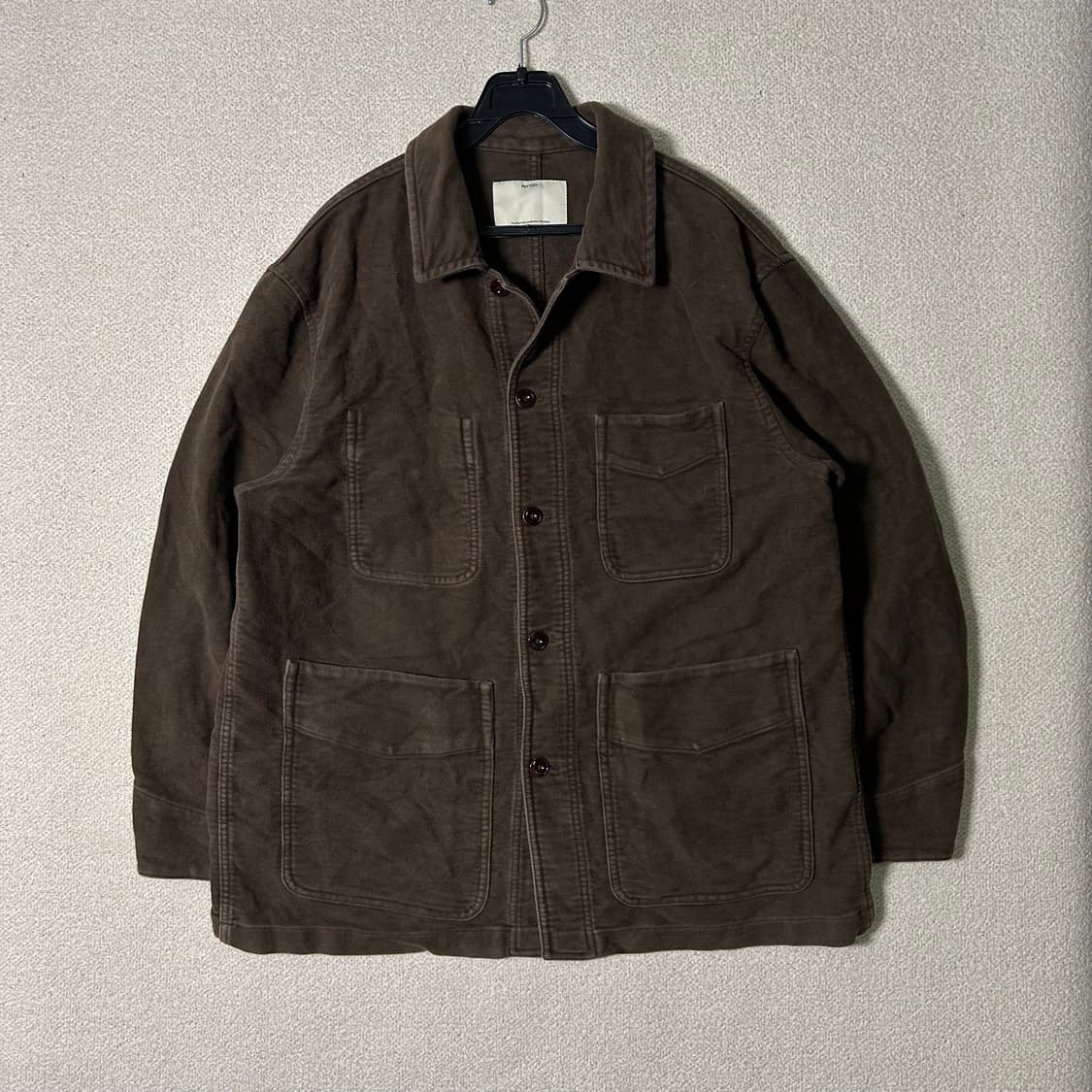 (1) 포터리 워크 자켓 브리티쉬 코튼 몰스킨 브라운 상품이미지1