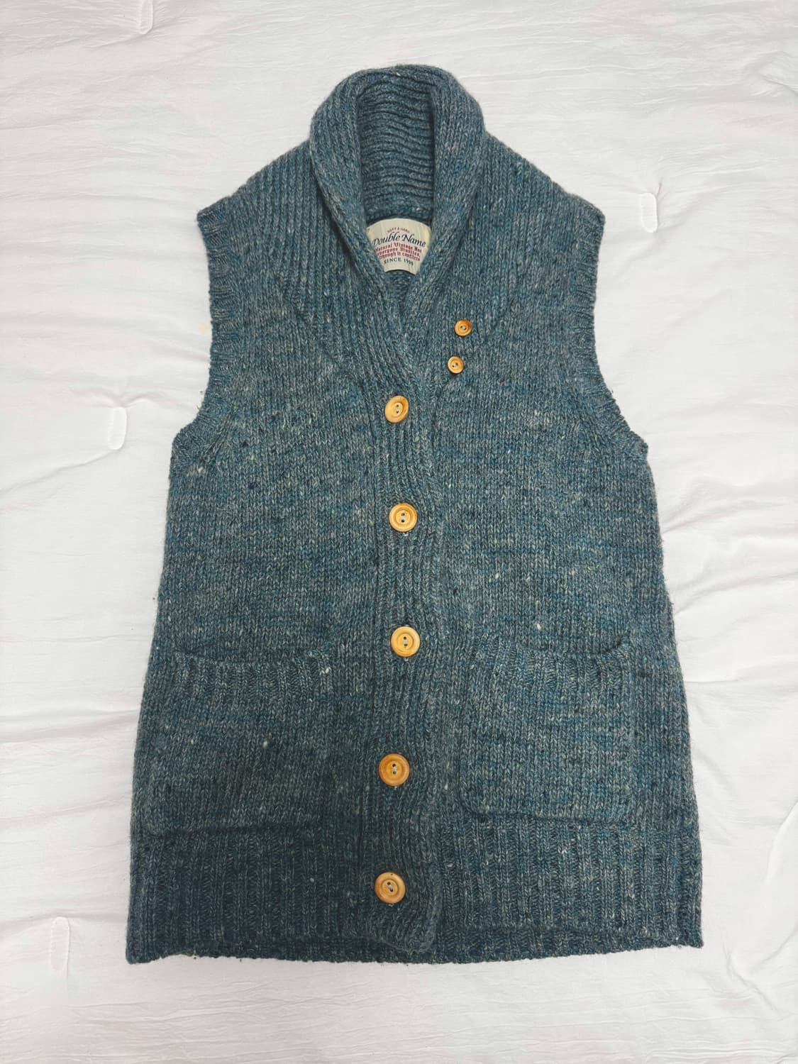 일본 빈티지 하구미 니트 조끼 상품이미지1