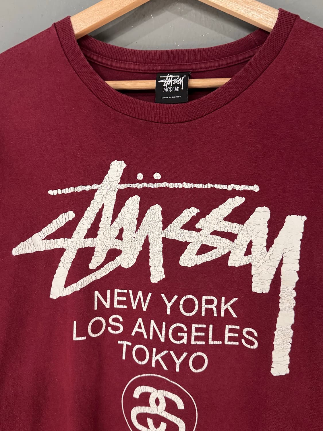 스투시 버건디 월드투어 롱슬리브  상품이미지3