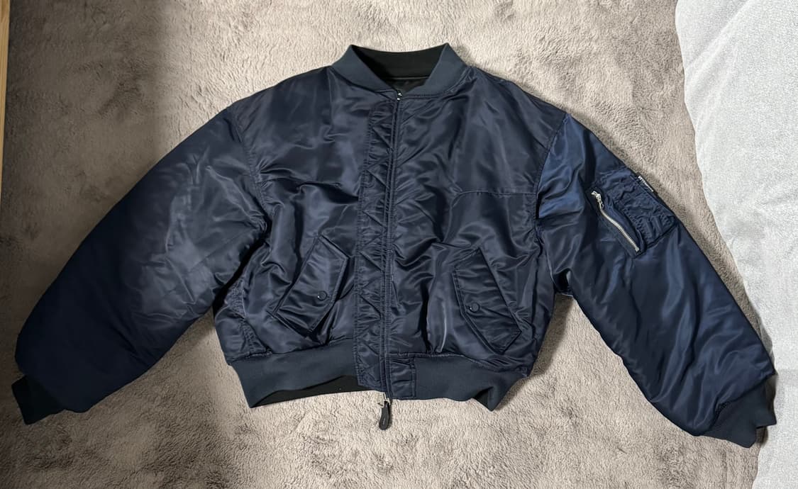 베트멍 마원 리버시블 크롭 봄버 자켓 L 사이즈 상품이미지2