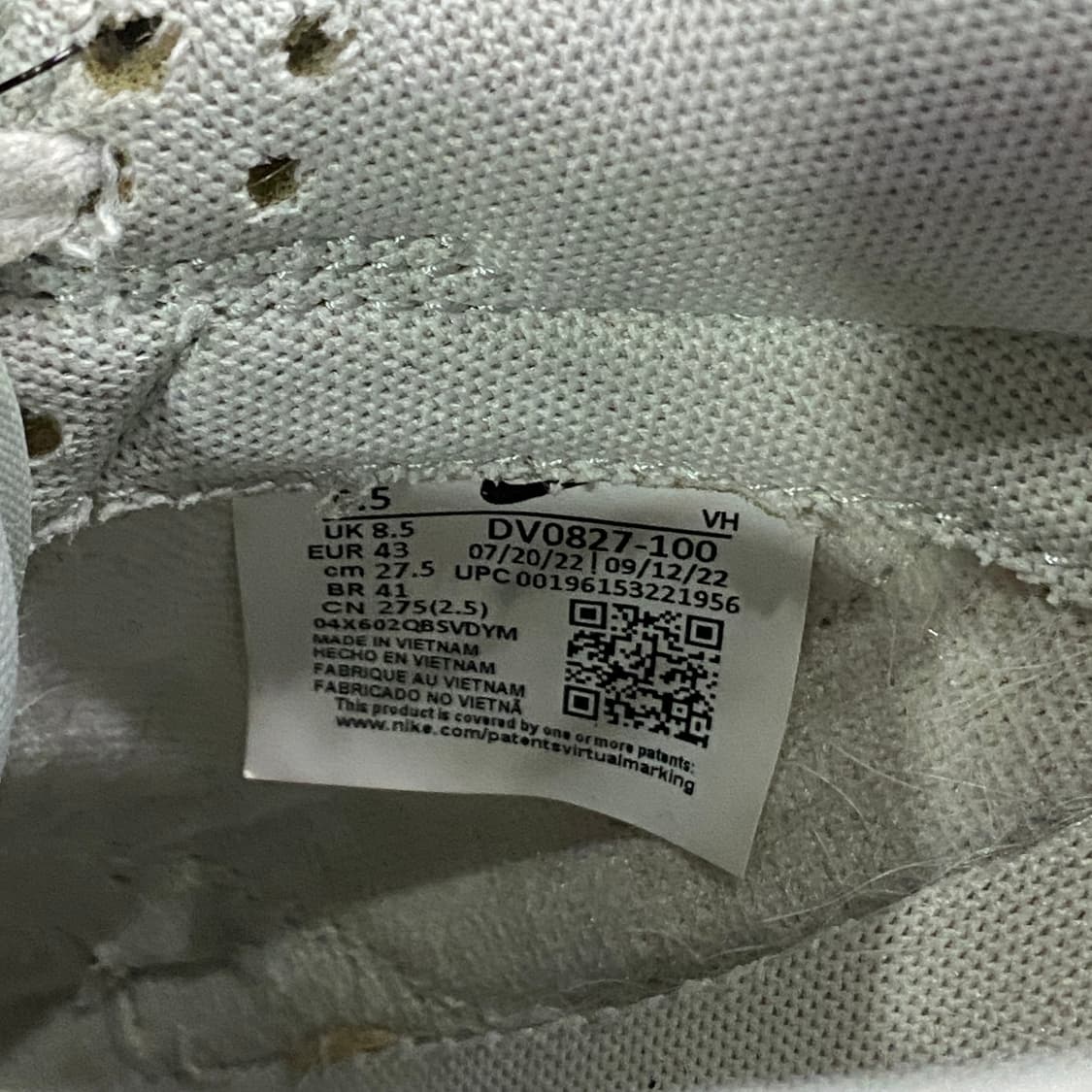 나이키 덩크 로우 타탄 플래드 화이트 앤 블랙  B3577  상품이미지5