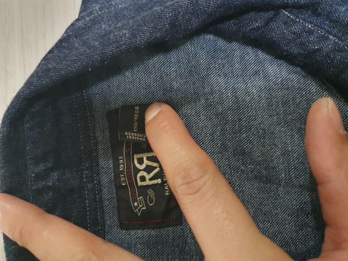 [XL] RRL 데님 웨스턴셔츠 택사이즈XXL 수선제품 상품이미지4