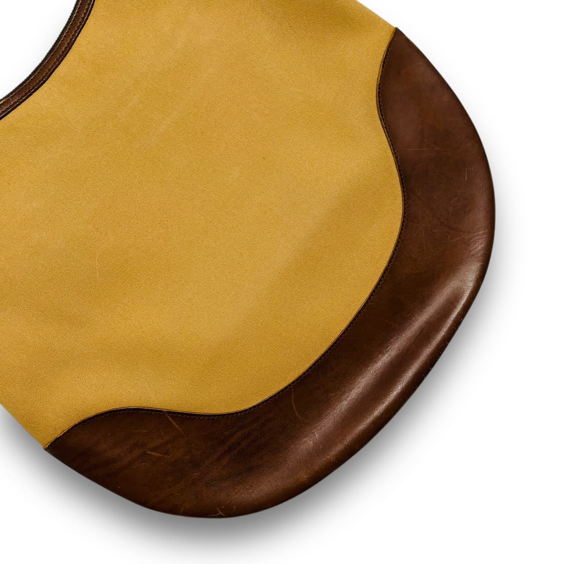 폴로 랄프로렌 미니멀 브라운 레더 캔버스 호보백 상품이미지2