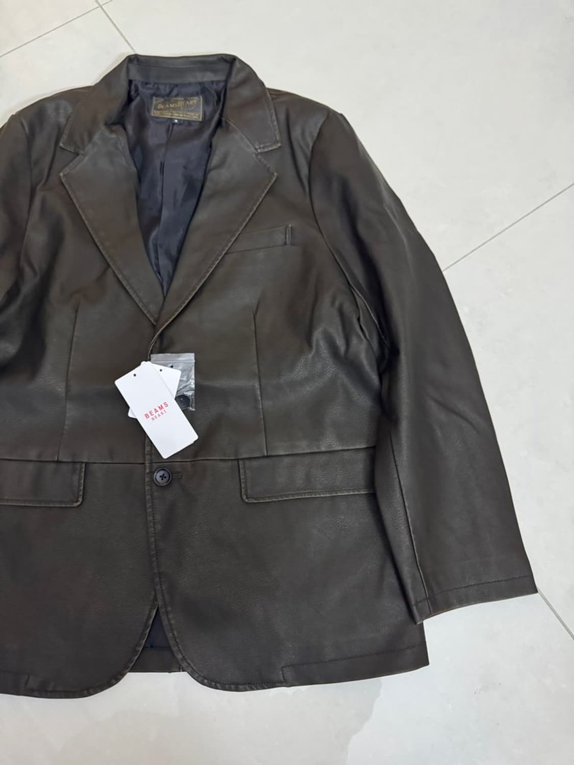 FAKE LEATHER JACKET 페이크레더 자켓 상품이미지2