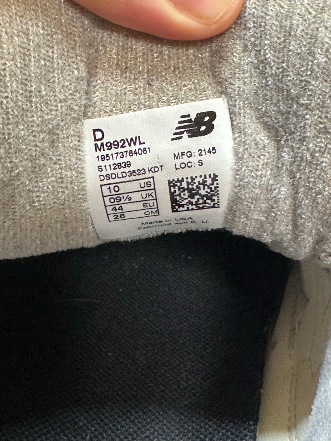 뉴발란스 992 화이트실버 가죽 상품이미지4