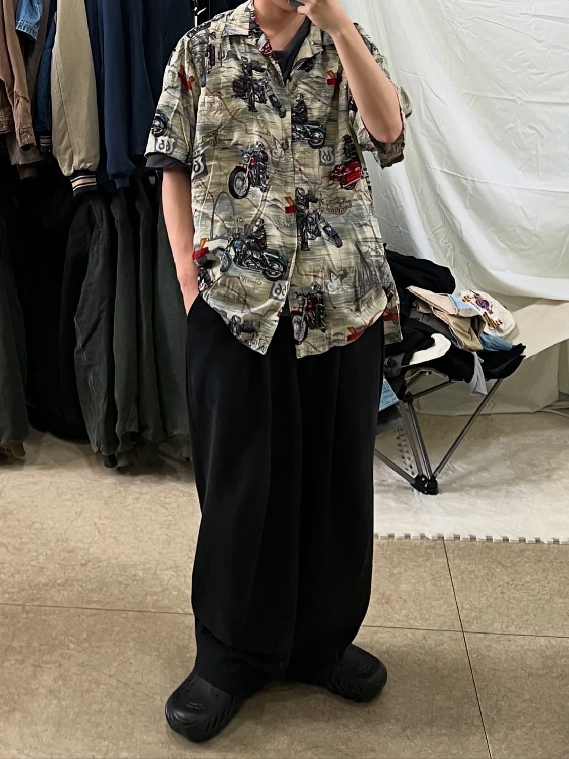 할리데이비슨 하와이안 반팔 셔츠 상품이미지3
