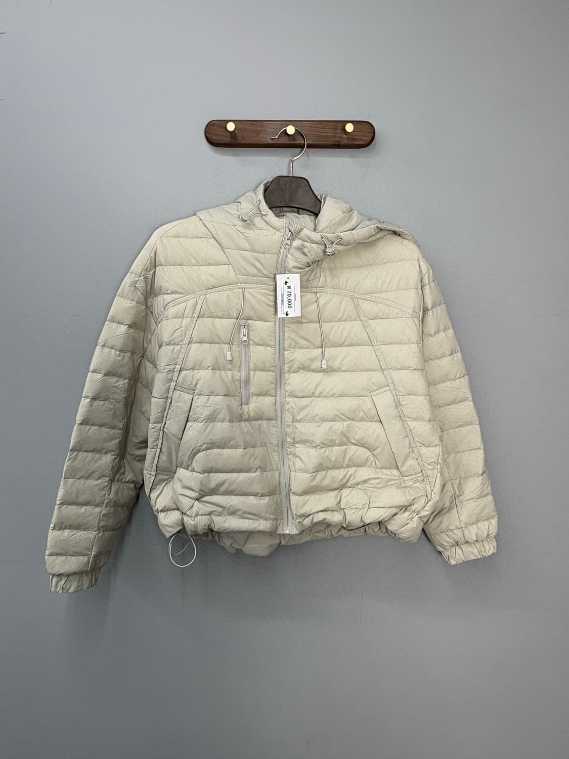 빈티지 라이트베이직 후드 경량패딩 A3045 상품이미지2