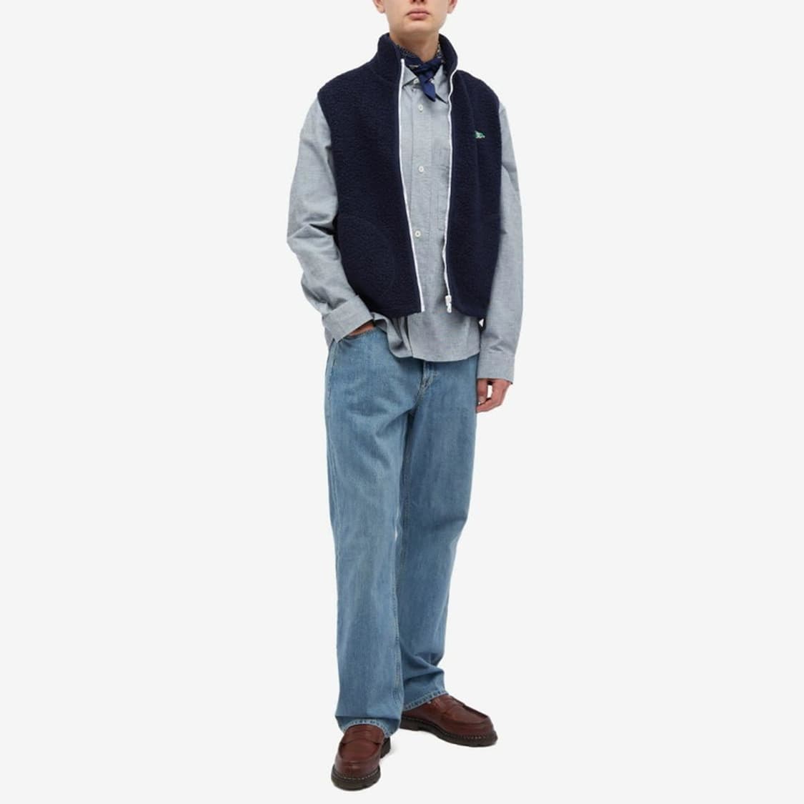 (정품/새상품) Drake's 드레익스 네이비 부클 울 플리스 베스트 상품이미지7