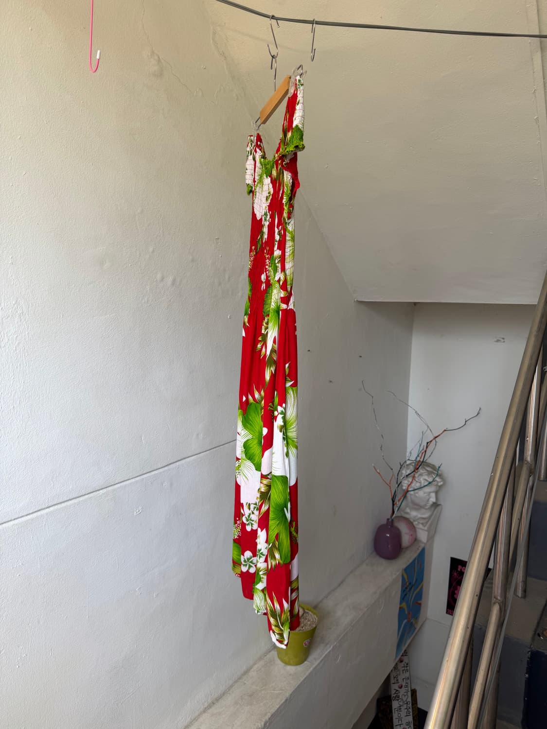 하와이안 오프숄더 롱 원피스 상품이미지7