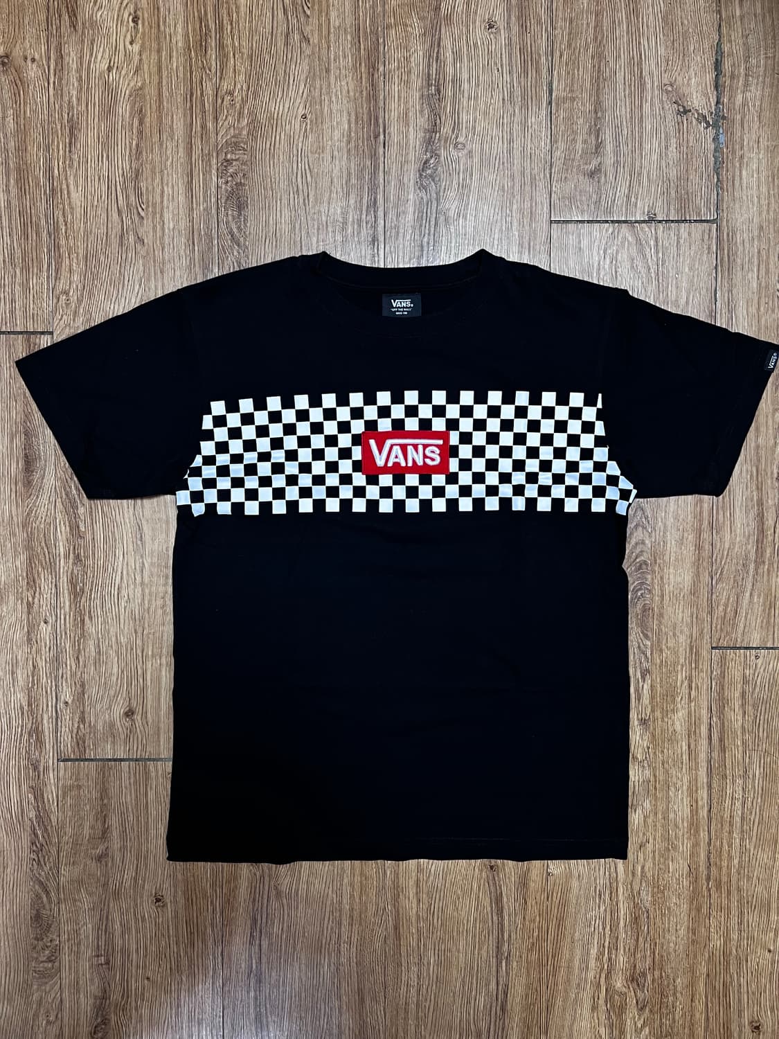 반스 블랙 체커보드 티셔츠 M 상품이미지1
