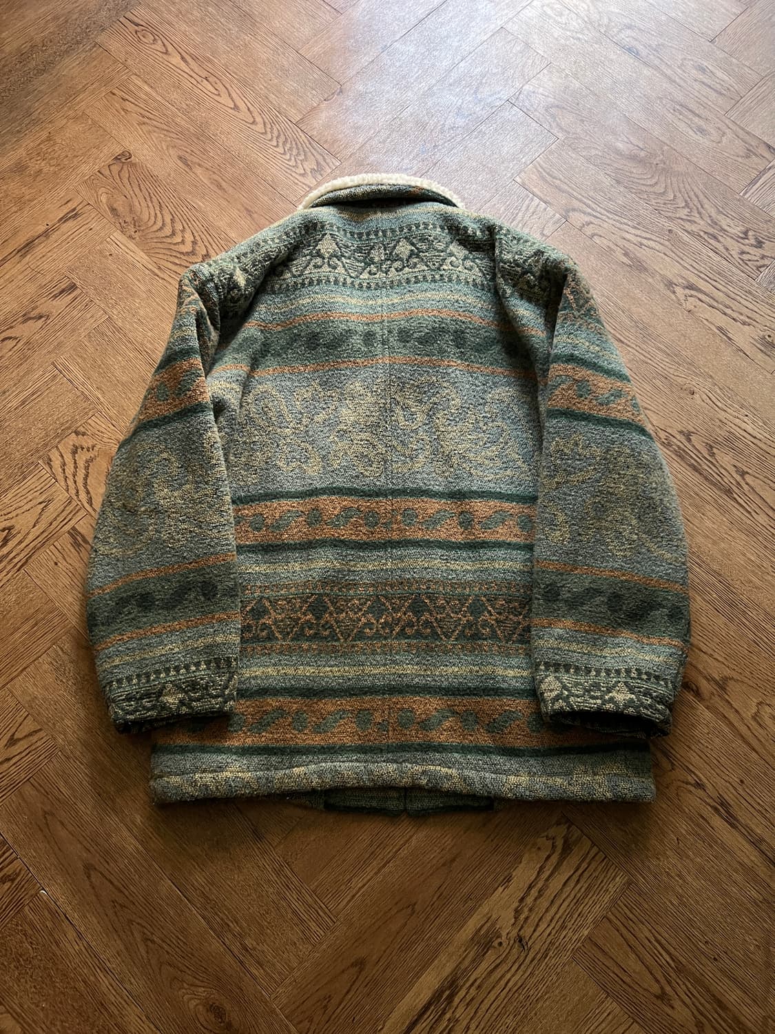 [L]90's 빈티지 나바호 패턴 퀄팅 코트 상품이미지7