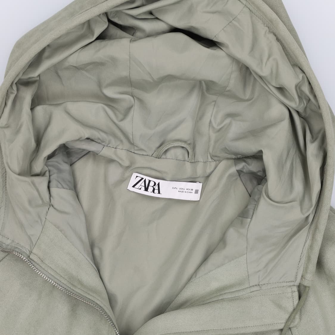 L 자라 여성 스웨이드 크롭 후드집업 0424H1 상품이미지4